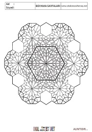 Mandala boyama sayfaları